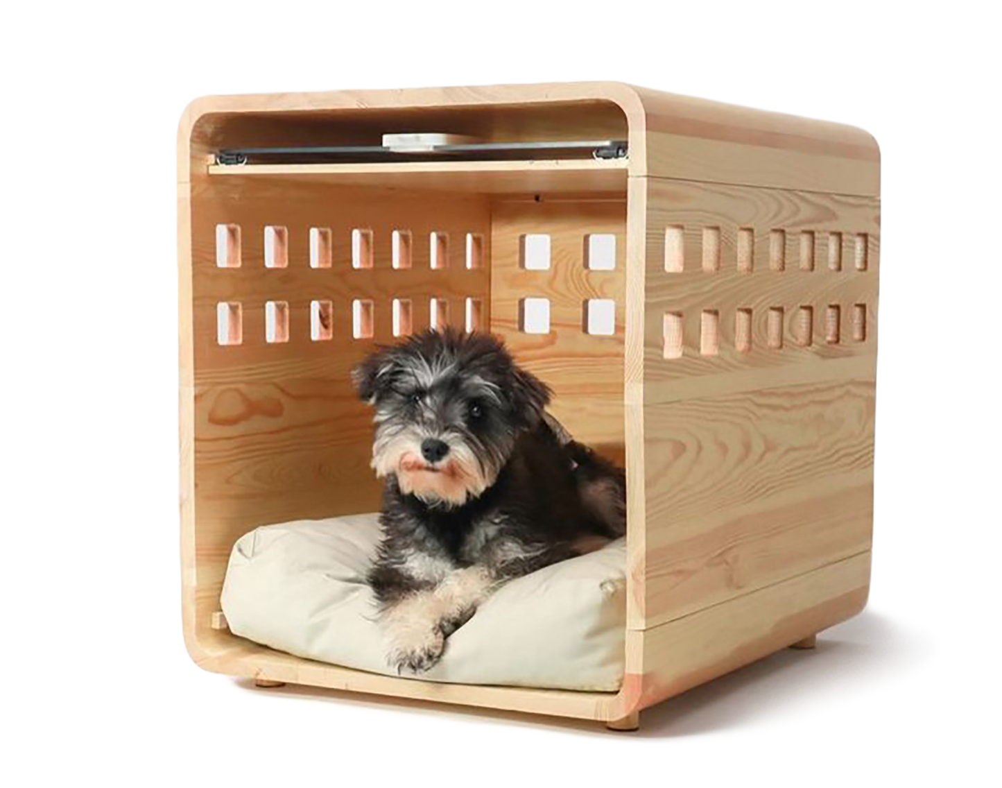 Modern Dog Crate with Pad